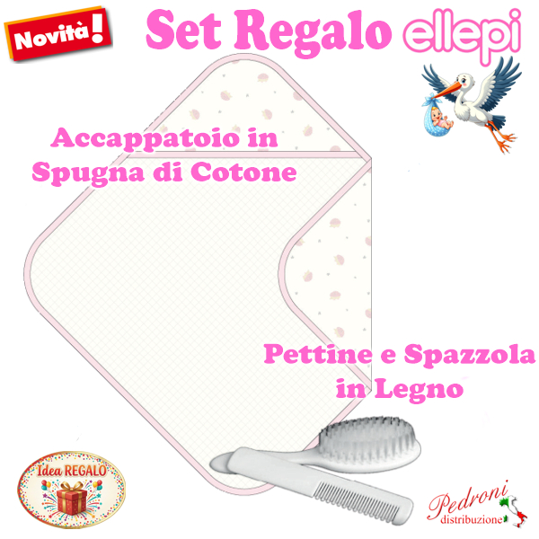 ELLEPI SET REGALO Triangolo in Cotone con accessori CR1036 Rosa ELLEPI SET REGALO Triangolo in Cotone con accessori CR1036 Rosa